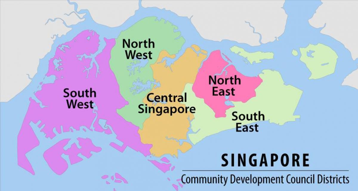 carte de la région de Singapour