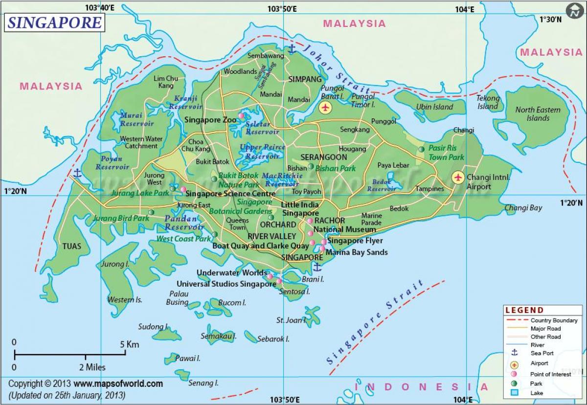Singapour localisation sur la carte