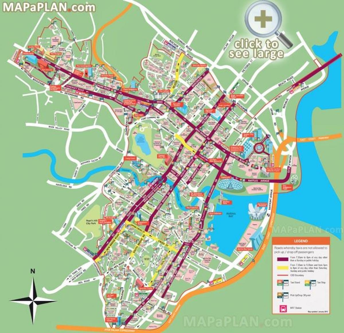 carte de rue de Singapour