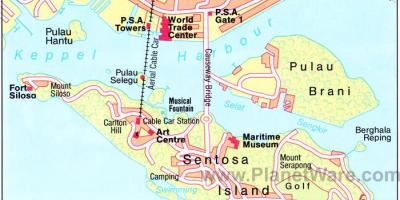 Carte des attractions de Singapour