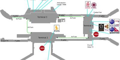 Carte de l'aéroport de Singapour