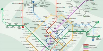 Carte de la station de métro de Singapour