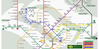 Carte de métro de Singapour