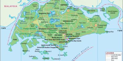 Carte de la ville de Singapour