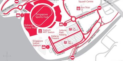 La carte de Singapore sports hub