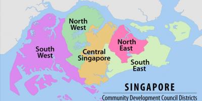 Carte de la région de Singapour