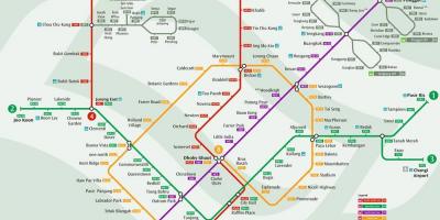 Carte du réseau de métro (mrt)