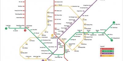 Singapour la station de métro la carte