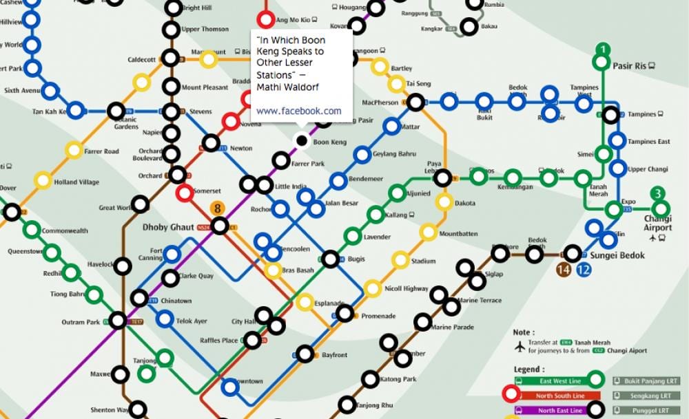 carte de métro de Singapour
